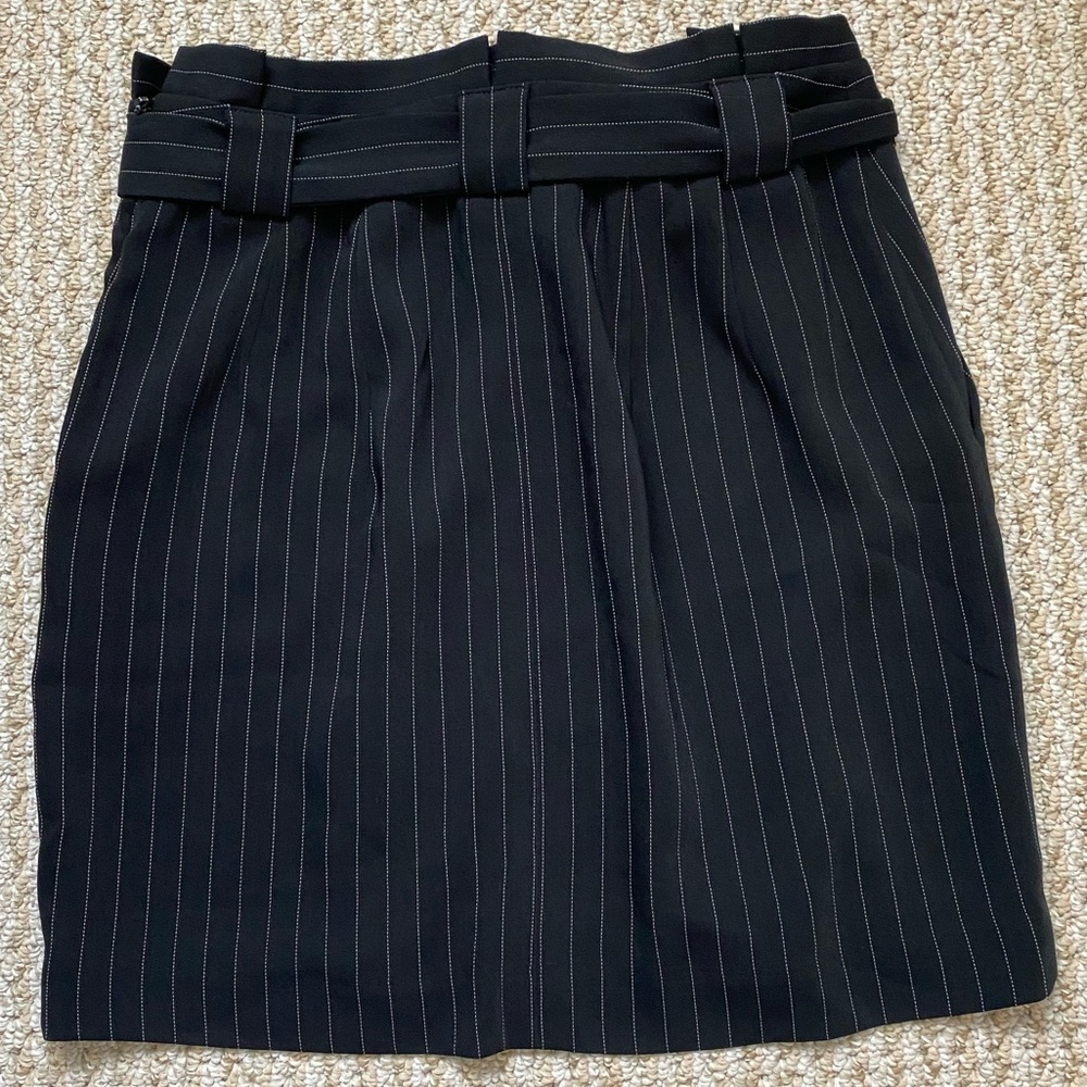 EXPRESS | High Rise Stripe Paper Bag Skirt Size 6 - Picture 10 of 14